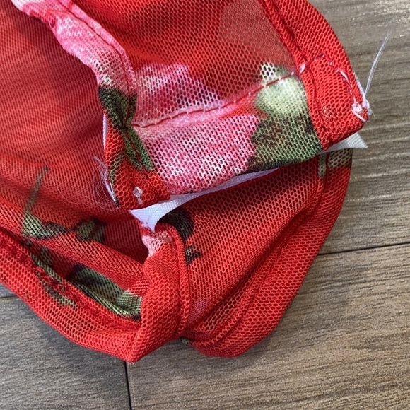 NWT sheer floral print bodysuit juniors size M - Picture 14 of 16